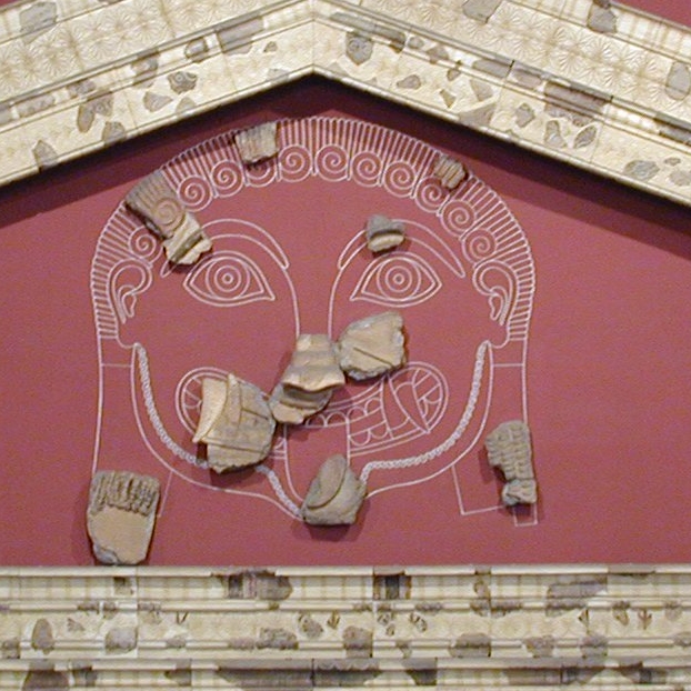 Apotropaic gorgon from the Greek Temple C, Selinus, Sicily